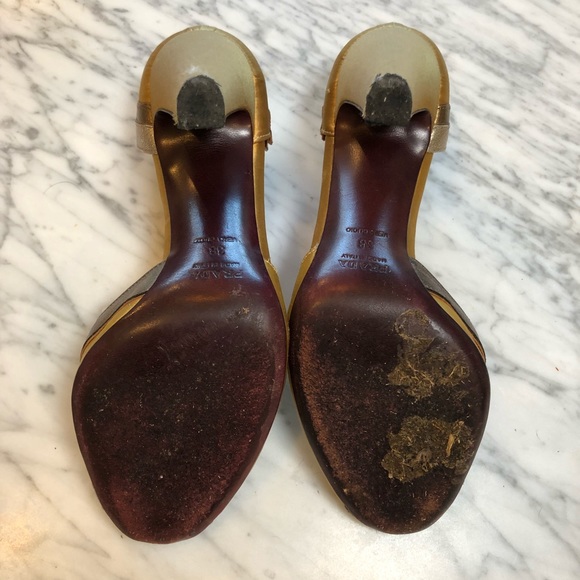 Prada gold / silver / brown pumps - Picture 4 of 5